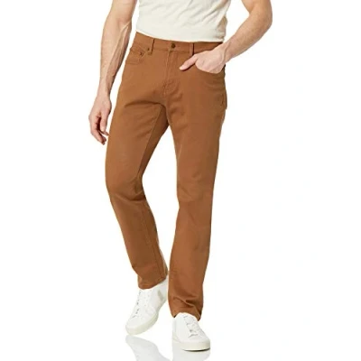 Imagen de Amazon Essentials Pantalón Vaquero Elástico de Ajuste Deportivo Hombre, Marrón Caqui Oscuro, 38W / 28L