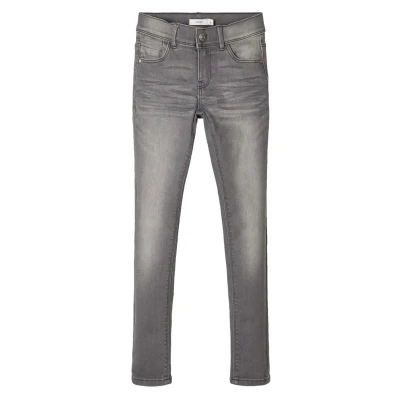 Imagen de Name it Nkfpolly PANT Vaqueros pitillo para niños, Talla: 152, Light grey denim