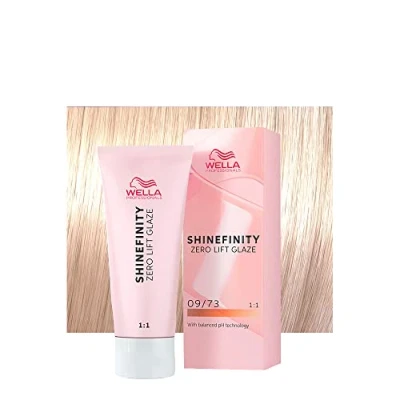 Imagen de Wella Shinefinity Caramel Milk 09/73 Rubio muy claro dorado arena 60ml Coloración demipermanente