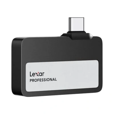 Imagen de Lexar 2TB Externo SSD Professional Go, Ultracompacto, Compatible con Apple ProRes, hasta 1050 MB/s de Lectura, USB 3.2 Gen 2, Resistente al Agua y Polvo IP65, para iPhone 15/16 Pro, Negro