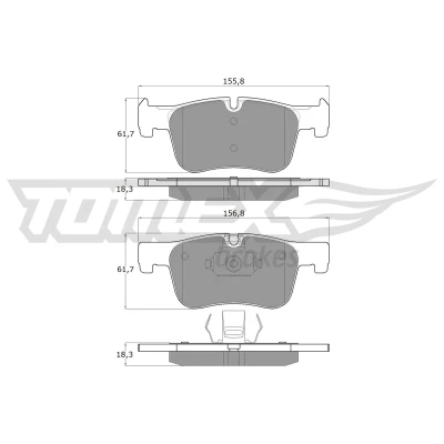 Imagen de TOMEX brakes TX 18 45 Juego de pastillas freno Eje delantero preparado para indicador desgaste BMW: 3 Berlina, 1 Hatchback, Touring