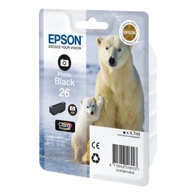 Imagen de Cartucho De Tinta Negro Photo Epson 26xl C13t26314012