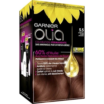 Imagen de Garnier Olia Coloration Permanente à l’Huile Sans Ammoniaque Châtain 5.5 Clair Acajou