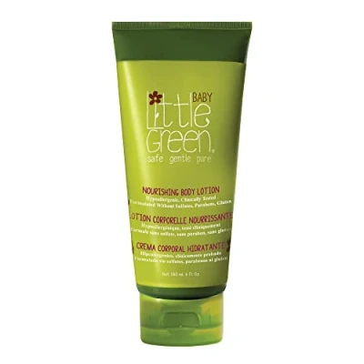 Imagen de Little Green Crema corporal hidratante para manos y cuerpo 180 ml bebés sin sulfatos, parabenos ni gluten producto vegano aromas añadidos