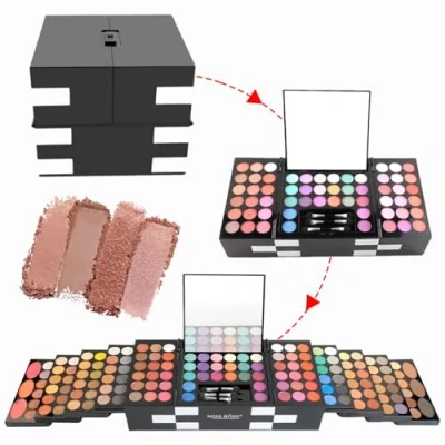 Imagen de PhantomSky 148 Colores Cosmético Kit Maquillaje Set de Regalo profesional Paleta Sombra Ojos con Lápiz labial, Blush y Corrector Perfecto para el uso diario