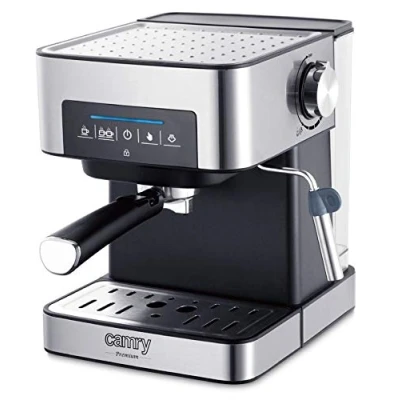 Imagen de CAMRY CR 4410 Cafetera de vapor con panel táctil, potencia 850 W, doble filtro acero, apagado automático, dos termostatos