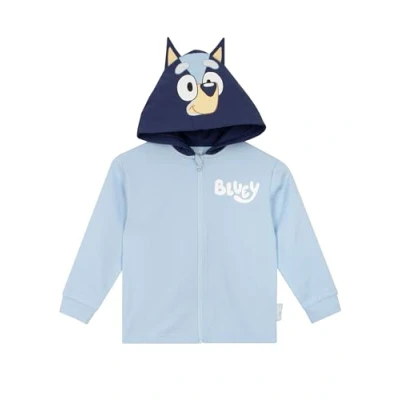 Imagen de Bluey Sudadera con Capucha Y Cremallera para Niños Vestir Disfraz Mercancía Oficial Azul 4 5 Años