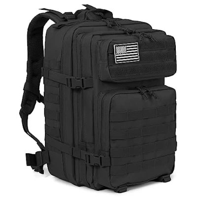 Imagen de QT&amp;QY Mochilas Militares Tácticas 45L Molle mochila de asalto del ejército Bolsa Bug Out 3 días senderismo para acampar