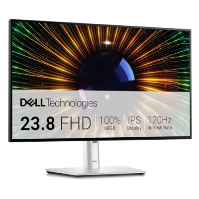 Imagen de Dell U2424H UltraSharp 24&quot; Full HD (1920x1080) Monitor, 120Hz, IPS, 5ms, 100% sRGB, 2x USB C, DisplayPort, HDMI, 3x USB, 3 Años de Garantía, Plata