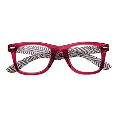 Imagen de Zippo Gafas de lectura, hechas con un marco líneas blandas, ideal para hombres y mujeres, diopter +1.50, color rojo, varillas justas