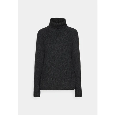 Imagen de Fjällräven ÖVIK Cable Roller NECK Jersey de punto, Mujer, Talla: Small, Dark grey