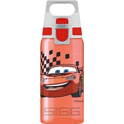 Imagen de SIGG VIVA ONE Cars cantimplora infantil (0.5 L), botella transparente sin sustancias nocivas y con tapa hermética, para niños usar una mano