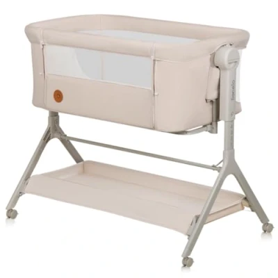 Imagen de lionelo Leonie Plus 3 en 1 Cama de bebé Independiente hasta 9 kg, supletoria y Cuna, Ajuste Altura, Panel Lateral con ventilación, Desmontable, Ruedas Freno, Cesta Grande