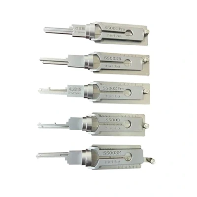Imagen de RLOKK 5 piezas SS001 SS002 SS002R SS003 SS003R Herramienta decodificador para cerradura de puerta civil, herramientas profesionales cerrajería, abridor rápido