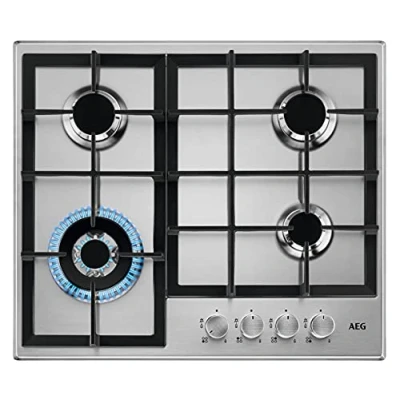 Imagen de AEG HGB64400SM Slim Line Encimera de gas, 60 cm, 4 fuegos, acero inoxidable