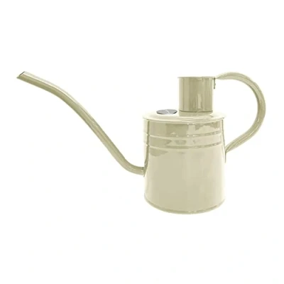 Imagen de Kent &amp; Stowe Regadera Vintage de 1 litro en Crema Jarra Acero galvanizado para regar Las Plantas Interior Estilo clásico inglés con Borde Elevado