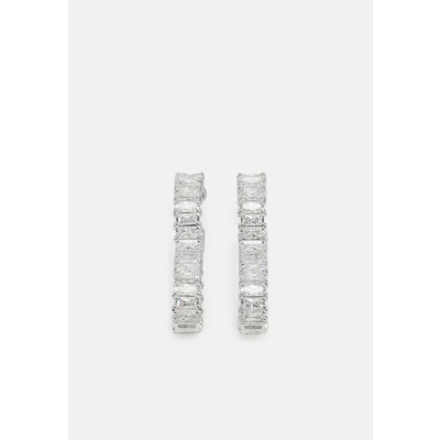 Imagen de Swarovski Hyperbola HOOP Twist Pendientes, Mujer, Talla: One Size, White