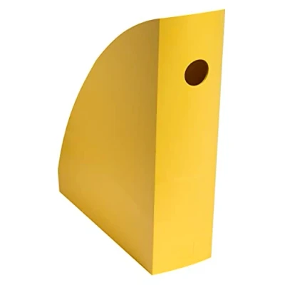 Imagen de Exacompta Ref. 18208D 1 revistero MAG CUBE BeeBlue, carpeta Para revistas, almacenamiento de documentos, catálogos, revistas ancho 8,2 cm tamaños A4 y maxi Color azafrán