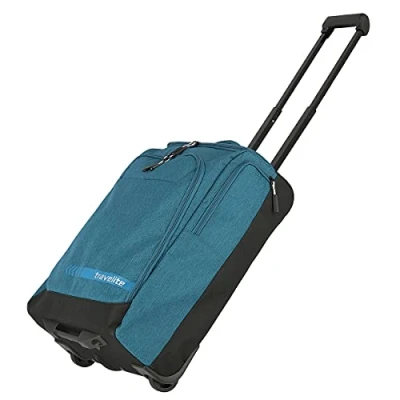 Imagen de travelite Bolsa de Viaje Trolley tamaño S, Equipaje Mano, Serie Kick Off: práctica con Ruedas para Vacaciones y Deportes, 44 litros, Azul (Petrol), S (55 cm)