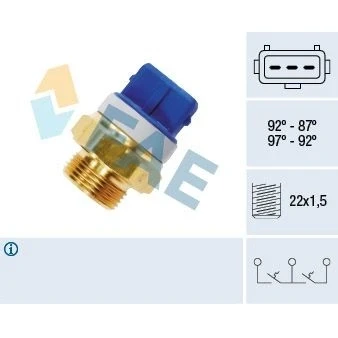Imagen de Interruptor de temperatura, ventilador del radiador FAE 37920