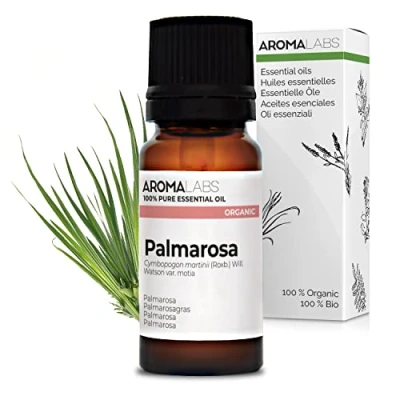 Imagen de BIO Aceite Esencial PALMAROSA 10mL 100% Puro, Natural, Quimiotipado y Certificado AB AROMA LABS (Marca Francesa)