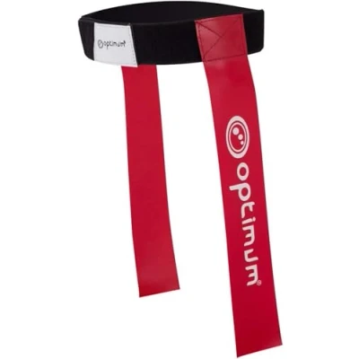 Imagen de OPTIMUM Touch Rugby Tackle Cinturón y 2 Banderas, Color Rojo, 40 x 6cm Unisex Adulto