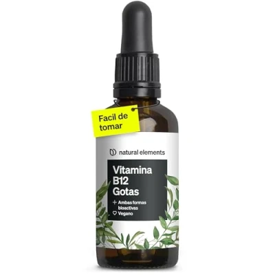 Imagen de Vitamina B12 en Gotas 50 ml (900 gotas) veganas, sin alcohol 2 formas activas (metilcobalamina y adenosilcobalamina) probado minuciosamente laboratorio Alemania
