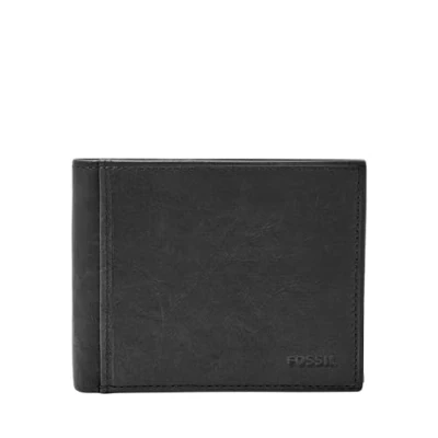 Imagen de Fossil Ingram RFID Bifold with Flip ID Cartera para hombre de 2 partes con ventana móvil tarjeta identificativa negro