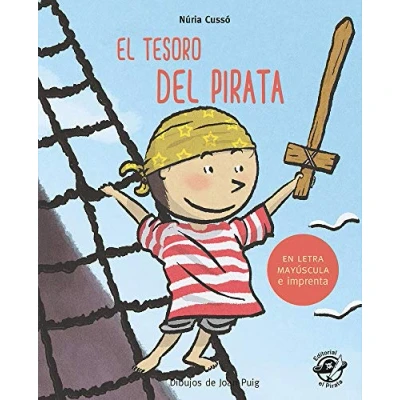 Imagen de El tesoro del pirata: en letra MAYÚSCULA y de imprenta: libros para niños 5 6 años (Aprender a leer e imprenta)