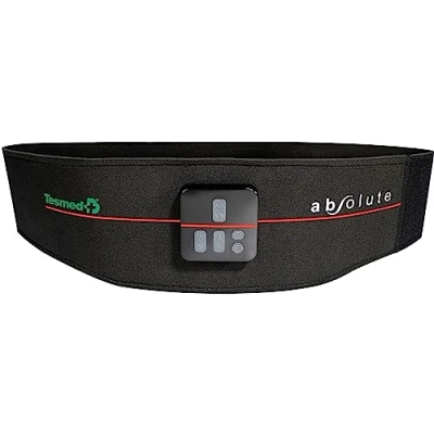 Imagen de TESMED Absolute: Cinturón para Electroestimulación de Abdominales Centrales y Laterales Recargable por USB, 15 Programas, 99 Intensidades Inalámbrico, Unisex