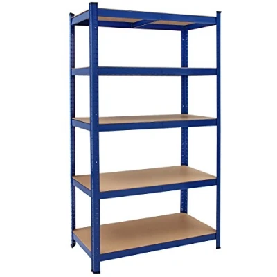 Imagen de Monzana Estantería Metálica 180x90x40cm 875kg 5 Baldas Estanterías para Garage Azul Almacenamiento Taller