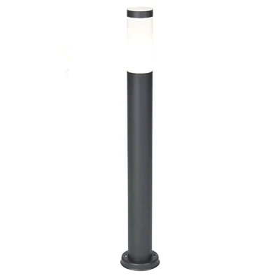 Imagen de QAZQA Moderno Baliza exterior antracita 80cm IP44 ROX Plástico/Acero inoxidable Cilíndra/Alargada Adecuado para LED Max. 1 x 20 Watt
