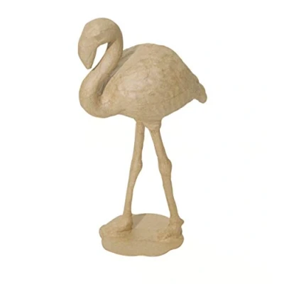 Imagen de Décopatch SA134O Un support en papier brun mâché 15x7x27 cm, Flamand Rose