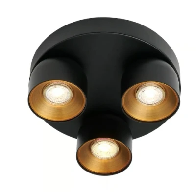 Imagen de Nordlux Downlight Pitcher, GU10, 3 luces, redondo, metal, negro