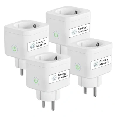 Imagen de Meross_Smart 16A Enchufe Inteligente con Mide Consumo, Alexa Control Remoto y Voz, Temporizador, WiFi Compatible Alexa, Google Home, 4 Piezas