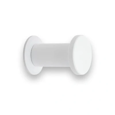 Imagen de EVI Herrajes Percha de Baño Colgador Pared Acero Inoxidable Lacado Blanco Para Colgar Ropa, Abrigos o Toallas Toallero con Tornillo Invisible 190CBBL