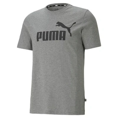 Imagen de PUMA Ess Logo Tee, Camiseta de Deporte Hombre, Medium Gray Heather, 3XL