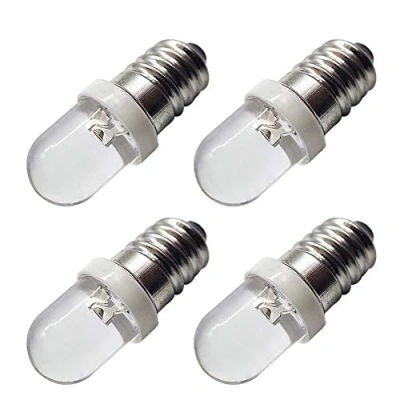 Imagen de Ruiandsion Bombilla LED E10 CA 48 V con base de rosca repuesto para velas, luces hogar, dormitorio, oficina, luz blanca (paquete 4)