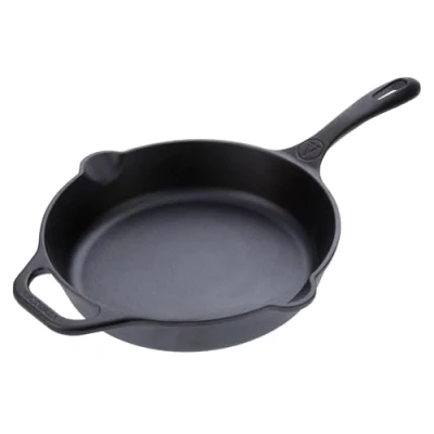 Imagen de VICTORIA Sartén Hierro Fundido Curado Inducción 25cm, Apta para Fuego, Barbacoa, Horno, Vitrocerámica, Gas, Cast Iron Skillet Curada Crear Antiadherente Libre de Tóxicos sin PTFE ni PFOA
