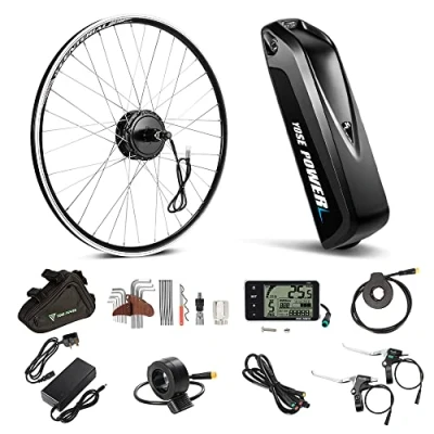 Imagen de YOSE POWER 26&#039;&#039; E Bike Conversion Kit Rear Wheel Motor Cassette 36V350W with 36V12.5Ah 481Wh Electric Bicycle Lithium Ion Battery Included …