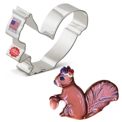 Imagen de Ann Clark Cookie Cutters Cortador de galletas ardilla 8,9 cm Acero fabricado en EE. UU.