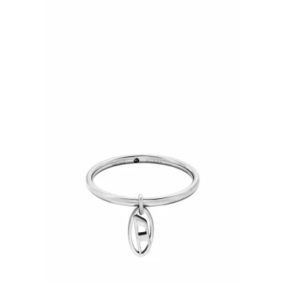Imagen de Diesel Anillos de acero inoxidable para hombre, Tono plateado, 10