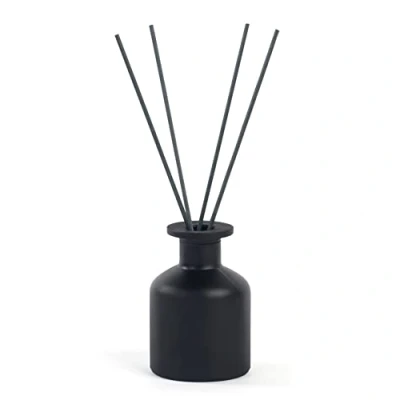 Imagen de 1 Botella difusora de Vidrio vacía 150 ml, Tarro aromaterapia, Mini jarrón, Accesorios Fragancia, Uso para Bricolaje, Juegos Varillas difusoras Repuesto (Color Negro)