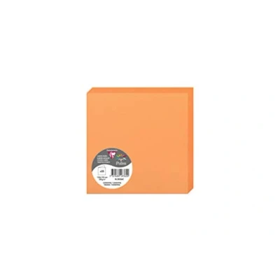 Imagen de Clairefontaine 2836C Un paquet de 25 cartes pliées Pollen 13,5x13,5 cm 210 g, Clémentine