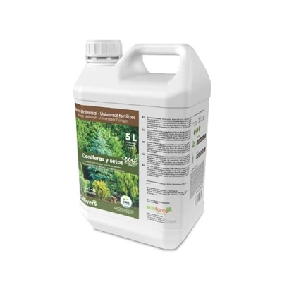 Imagen de CULTIVERS Fertilizante Líquido para Coníferas y Setos Ecológico de 5 L. Abono 100% Orgánico Natural. Evita Enfermedades, Arbustos vigorosos, Follaje mas Verde