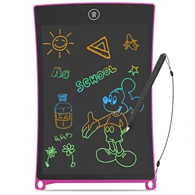 Imagen de GUYUCOM Tableta de Escritura LCD, Tablero Dibujo electrónico 8.5 Pulgadas Graffiti con Bloqueo Pantalla borrable para Pinturas niños y Juguete Educativo (Rosa)