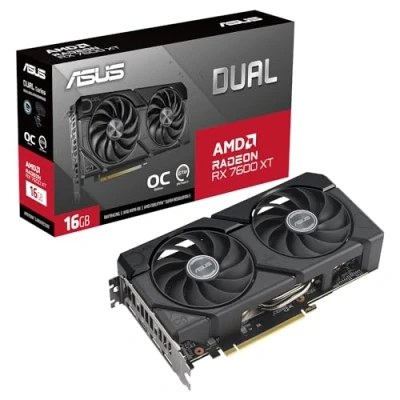 Imagen de ASUS Dual Radeon RX 7600 XT OC Edition 16GB GDDR6 Tarjeta gráfica (AMD RDNA 3, PCIe 4.0, de Memoria GDDR6, HDMI 2.1, DisplayPort 2.1)