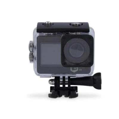Imagen de NEDIS Action CAM Cámara de acción (5 K a 30 fps, 16 MPixeles, Resistente al Agua hasta: 30,00 m, 80 min, Wi Fi, aplicación Disponible para: Android/iOS, Incluye Soporte), Color Negro