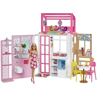 Imagen de Barbie con apartamento Casa de muñecas una Figura, Muebles y Accesorios, Regalo +3 años (Mattel HHY40)