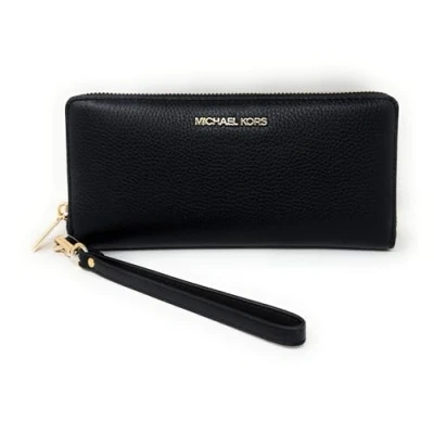 Imagen de Michael Kors Jet Set Cartera de piel para mujer, ideal viajar, Multi (Negro/Dorado), Medium